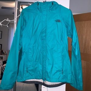 The North Face Teal Rain Jacket